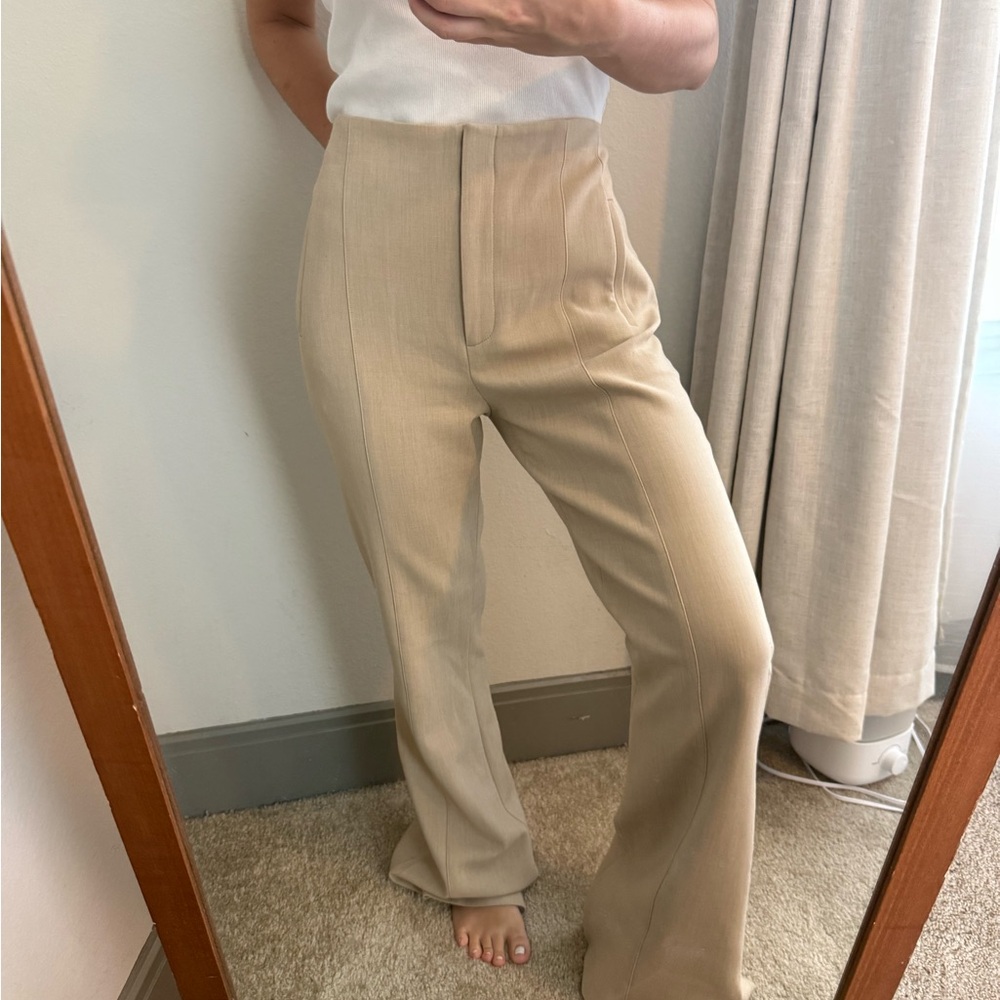 Veronica Beard Elegant Tan Women's Pants
